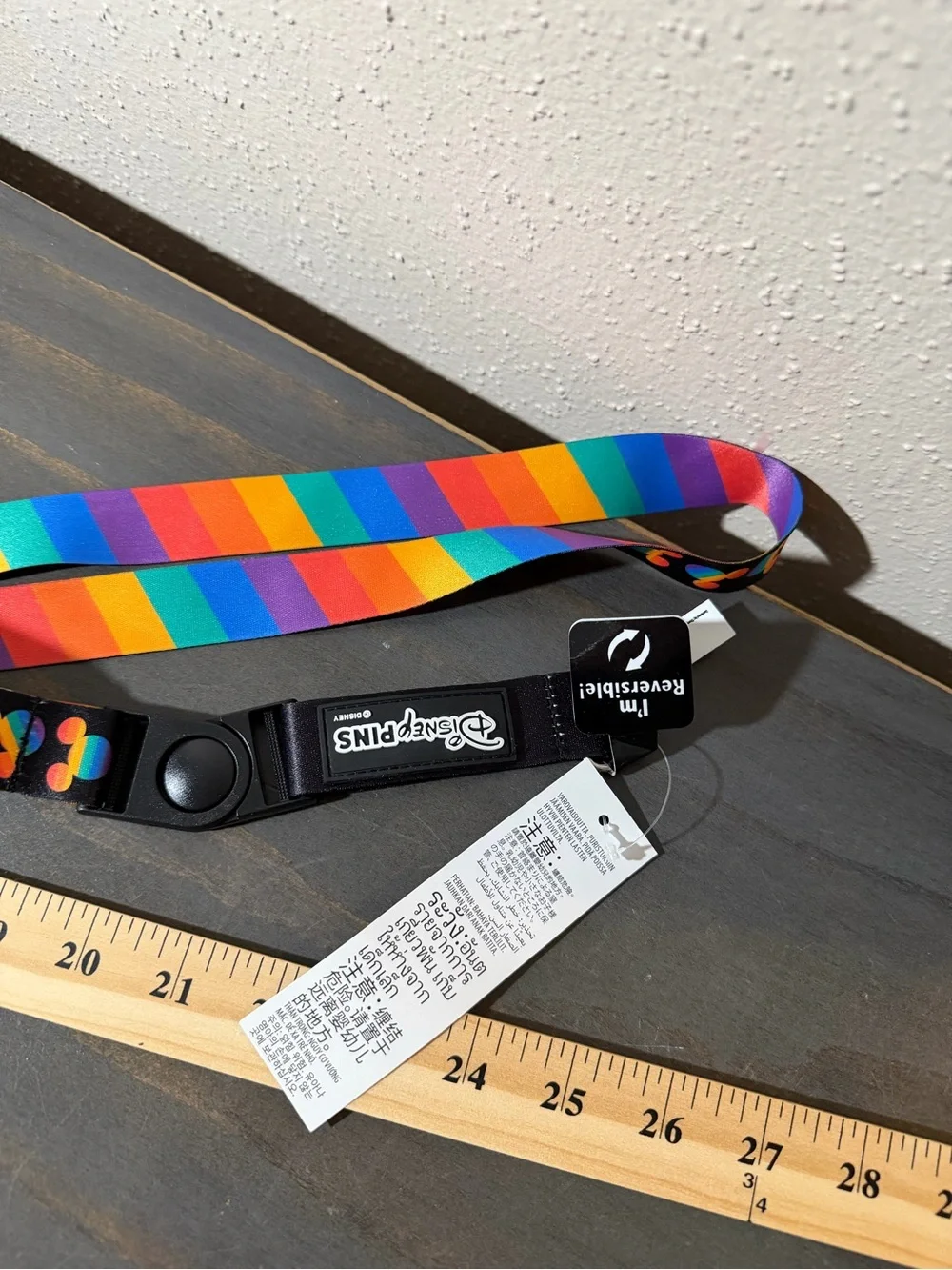 Disney Pins Mickey Mouse Rainbow Revisable Lanyard NWT 🆕